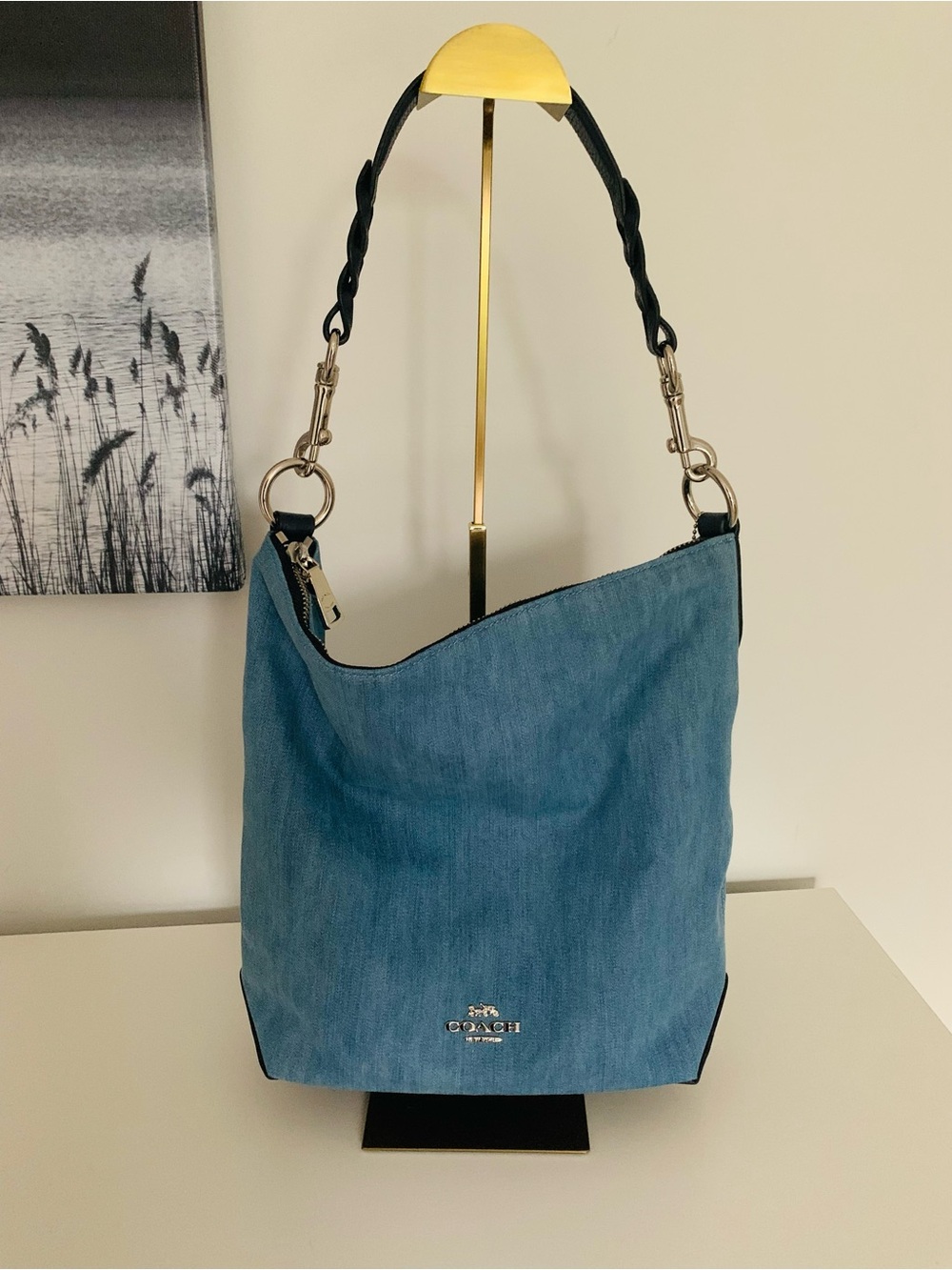 Coach Abby duffle bag denim